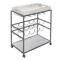 Old Dutch International Old Dutch International 612BP Avalon Wine and Serving Cart  Antique Pewter and Gray - 28 x 16 x 32 in. 612BP